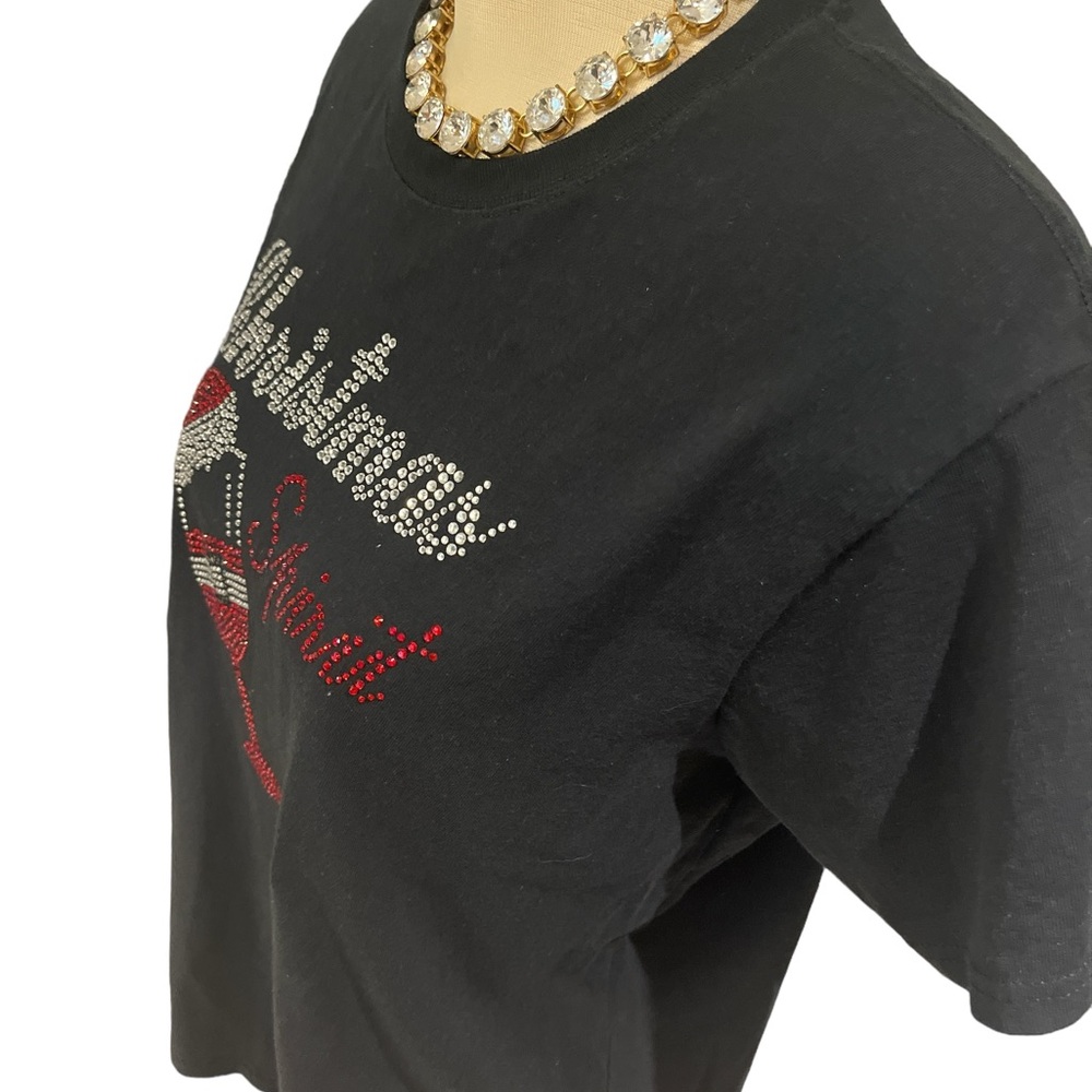 'Christmas Spirit 'Tee Shirt Size Large Bling 100% Cotton **READ - Picture 8 of 10